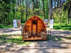 Outdoor Garten Holz Sauna Fasssauna Aussensauna Rote Zeder Mit Elektroheizung Und Veranda (11)