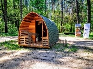 Outdoor Garten Holz Sauna Fasssauna Aussensauna Rote Zeder Mit Elektroheizung Und Veranda (15)