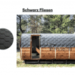 Schwarz Fliesen für rechteckige Sauna