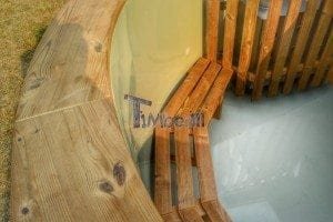 Luxus Holz Thermo Badefass mit Kunststoffeinsatz 25